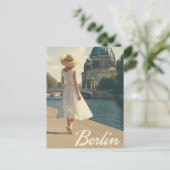 Berlijn jaren 50 vintage  briefkaart (Staand voorkant)