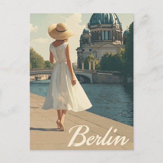 Berlijn jaren 50 vintage  briefkaart (Voorkant)
