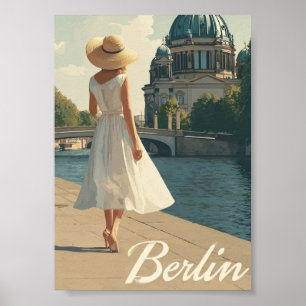 Berlijn jaren 50 vintage poster