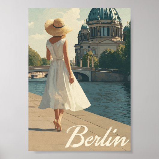 Berlijn jaren 50 vintage poster (Voorkant)