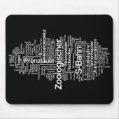 Berlijn Label Cloud - Mousepad Muismat (Voorkant)
