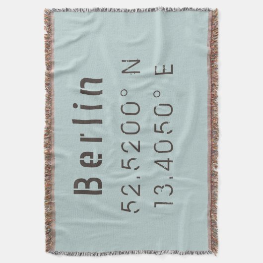 Berlijn Latitude-breedtegraad Deken (Voorkant Verticaal)