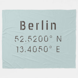 Berlijn Latitude-breedtegraad Fleece Deken