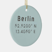 Berlijn Latitude-breedtegraad  Keramisch Ornament (Rechts)