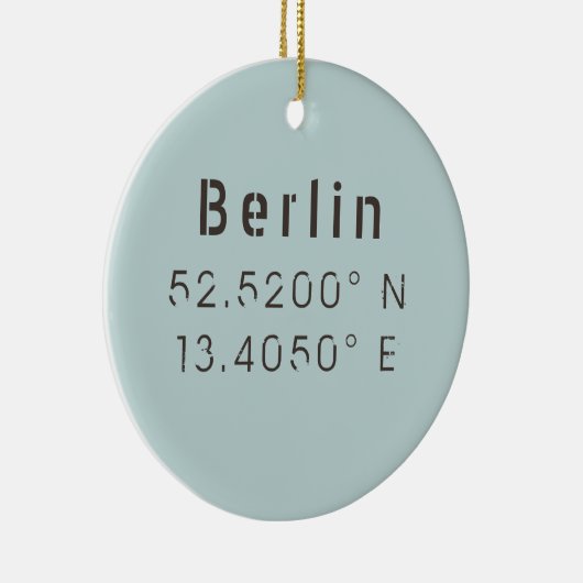 Berlijn Latitude-breedtegraad  Keramisch Ornament (Rechts)