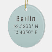 Berlijn Latitude-breedtegraad  Keramisch Ornament (Links)