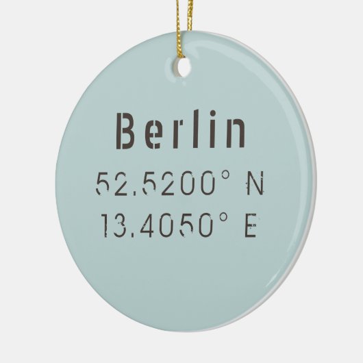 Berlijn Latitude-breedtegraad  Keramisch Ornament (Links)