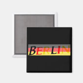 Berlijn Logo op Duitse vlag Magneet (Voorkant / Achterkant)