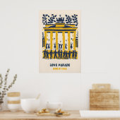 Berlijn Love Parade Poster - Brandenburgpoort (Keuken)