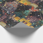 Berlijn met Kerst & Nieuwjaar in Waterverf Cadeaupapier (Hoek)