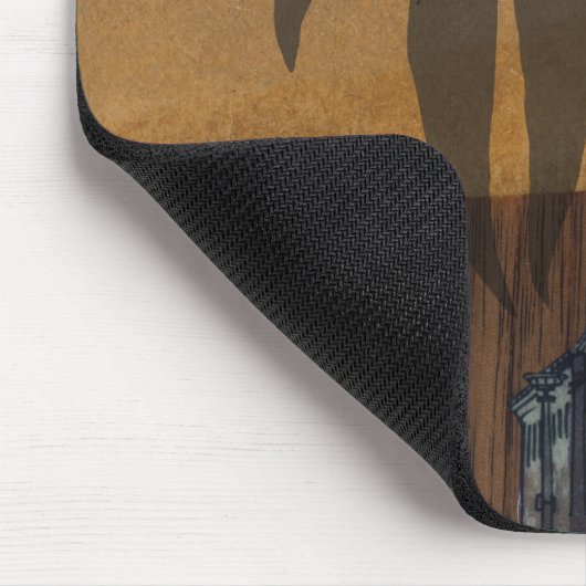 berlijn op houtmousepad muismat (Hoek)