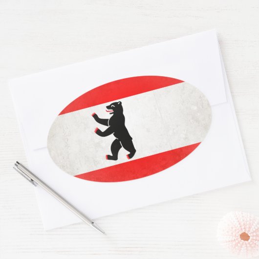 Berlijn Ovale Sticker (Envelop)