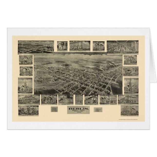 Berlijn, PA Panorama Kaart - 1905 (Voorkant Horizontaal)