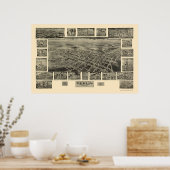 Berlijn, PA Panorama Kaart - 1905 Poster (Keuken)