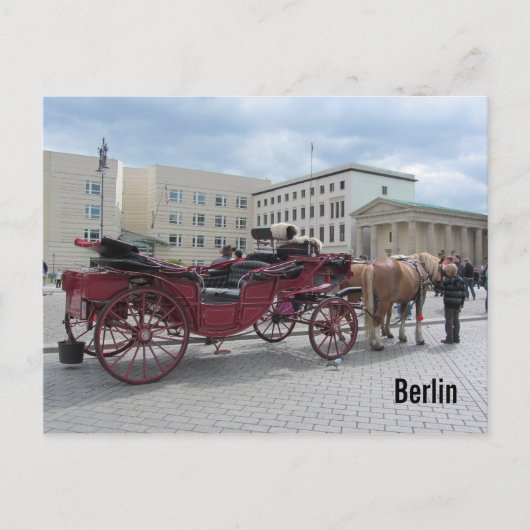 Berlijn paard en buggy briefkaart (Voorkant)