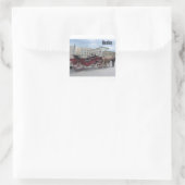 Berlijn paard en buggy vierkante sticker (Tas)