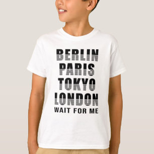 Berlijn Parijs Tokio Londen steden City Grappig ca T-shirt