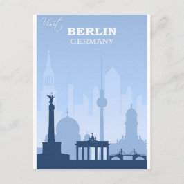 Berlijn Poster voor blauwvintonijnreizen Briefkaart