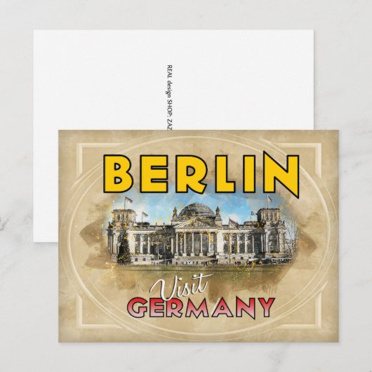 Berlijn, Reis naar Duitsland... Briefkaart (Voorkant / Achterkant)