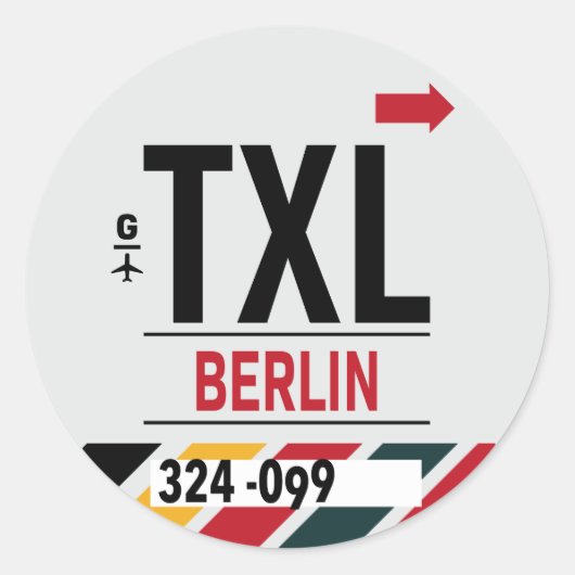 Berlijn - Reis Tag Ronde Sticker (Voorkant)