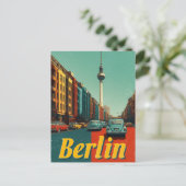 Berlijn reis vintage  briefkaart (Staand voorkant)
