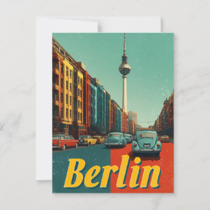 Berlijn reis vintage  briefkaart