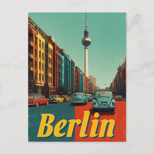 Berlijn reis vintage  briefkaart (Voorkant)