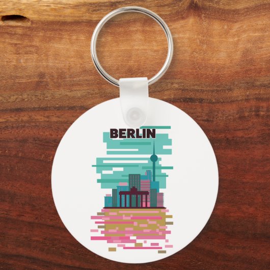 Berlijn Reisposter Sleutelhanger (Achterkant)