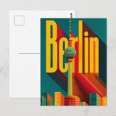 Berlijn retro briefkaart (Voorkant / Achterkant)