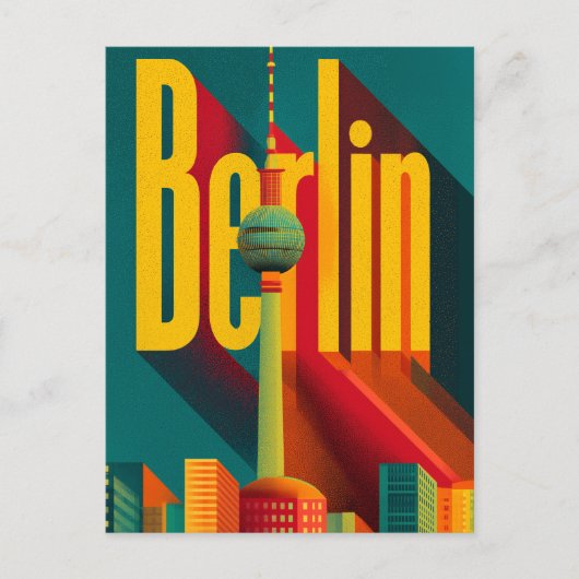 Berlijn retro briefkaart (Voorkant)