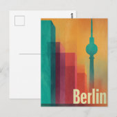Berlijn retro briefkaart (Voorkant / Achterkant)