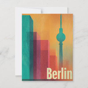Berlijn retro briefkaart