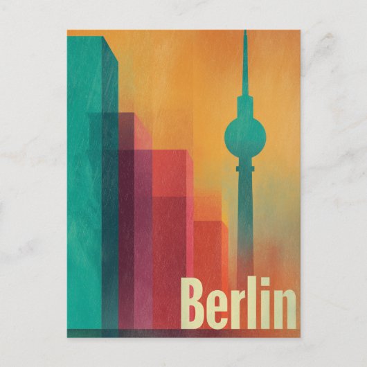 Berlijn retro briefkaart (Voorkant)