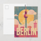 Berlijn retro briefkaart (Voorkant / Achterkant)