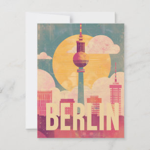 Berlijn retro briefkaart