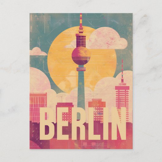 Berlijn retro briefkaart (Voorkant)