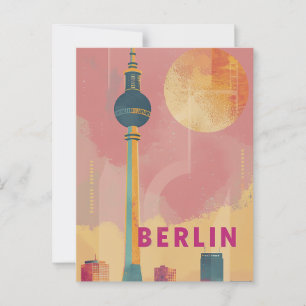 Berlijn retro vintage briefkaart