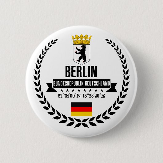 Berlijn Ronde Button 5,7 Cm (Voorkant)