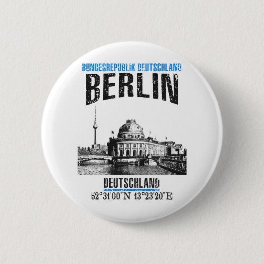 Berlijn Ronde Button 5,7 Cm (Voorkant)