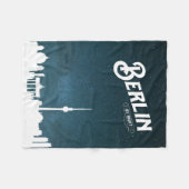 Berlijn skyline voor nacht, Berlijn, Duitsland Fleece Deken (Voorkant (Horizontaal))