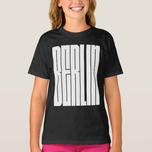 Berlijn stad typografisch ontwerp t-shirt (Voorkant)