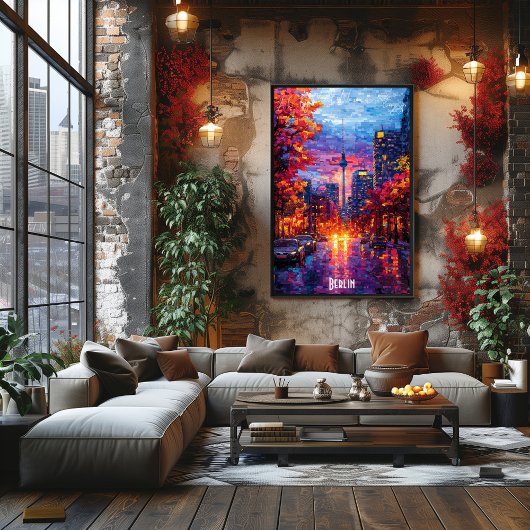 Berlijn Stadssilhouet Poster – Dynamische Duitse K