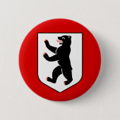 Berlijn stadssymbool Duitsland vlag beer embleem Ronde Button 5,7 Cm (Voorkant)
