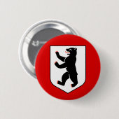 Berlijn stadssymbool Duitsland vlag beer embleem Ronde Button 5,7 Cm (Voorkant /achterkant)