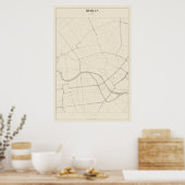Berlijn Straatkaart Poster (Keuken)