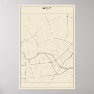 Berlijn Straatkaart Poster
