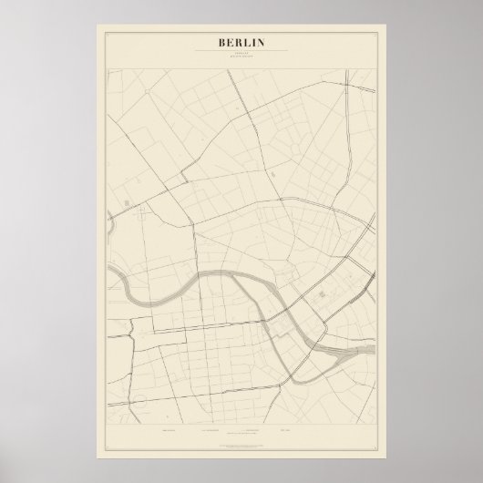 Berlijn Straatkaart Poster (Voorkant)
