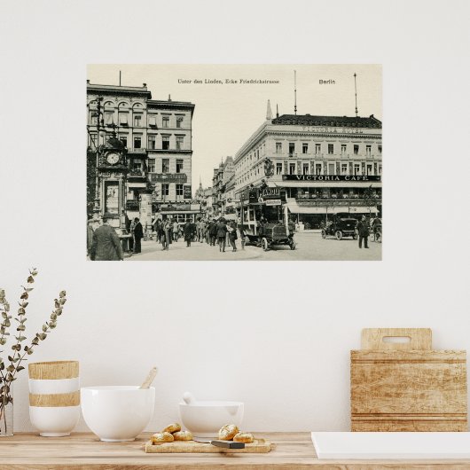 Berlijn tegen Den Linden 1900 Poster (Keuken)