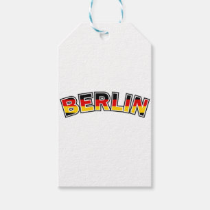 Berlijn, tekst met Duitse vlag Cadeaulabel
