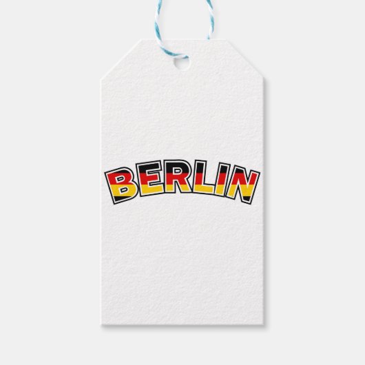 Berlijn, tekst met Duitse vlag Cadeaulabel (Voorkant)